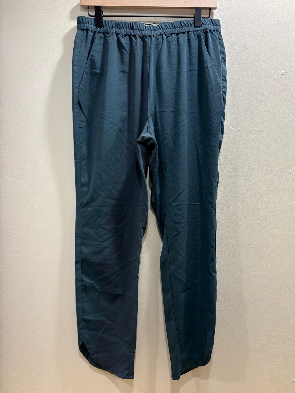 Marine Layer Re-Spun Allison Pants Blue Medium Pull On Tulip Hem
